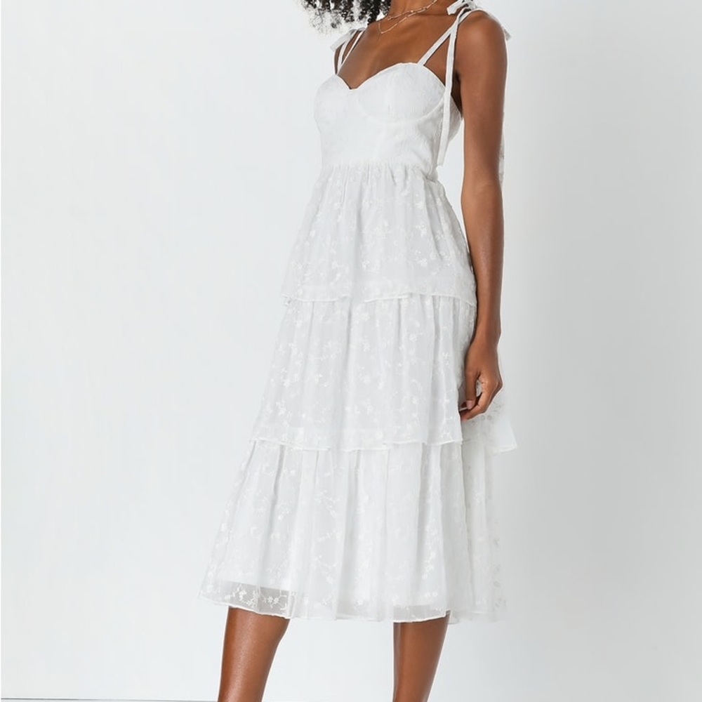 Lulus Vineyard Visit White Tiered Dress
